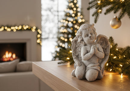 Statuetă Decorativă Îngeraș "Rugăciune și Lumină"