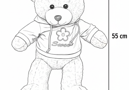 Jucărie de Lux „Teddy Cream Hug” – Ediție Colector 55 cm