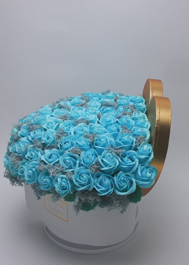 Aranjament inimă „Bleu Infinite”