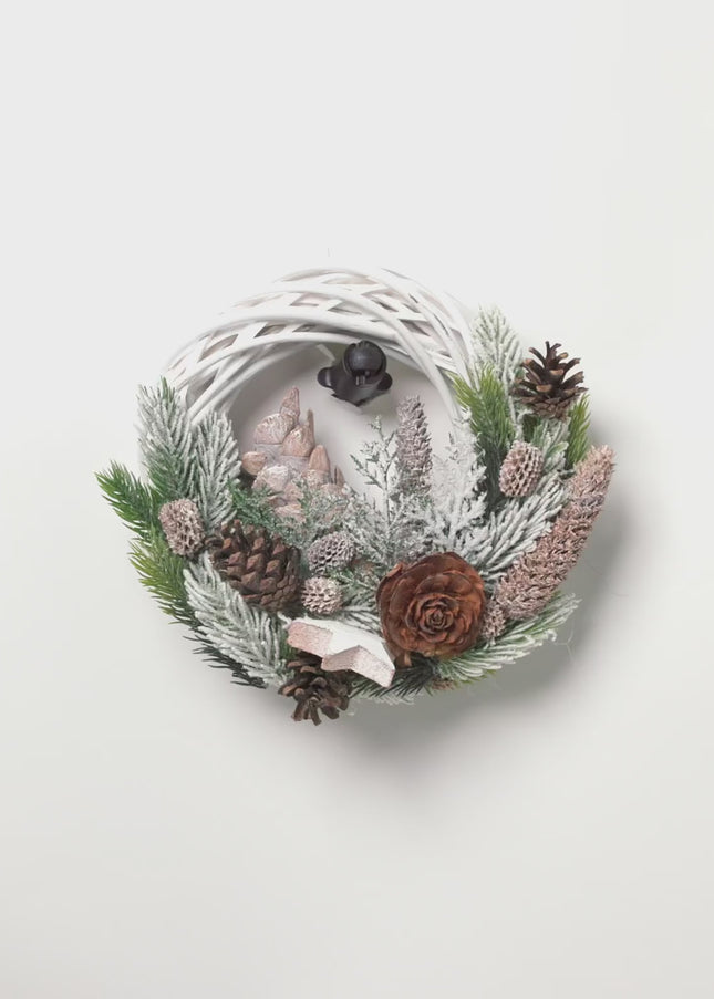 Coroniță Crăciun "Nature's Whisper" pe Lemn Împletit
