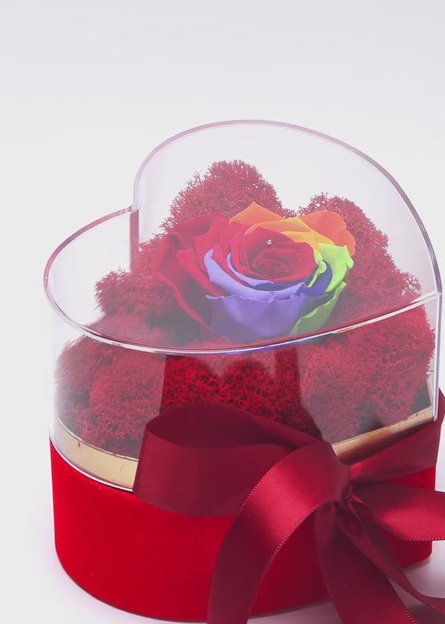 Aranjament de Lux „Eternal Rainbow” în Inimă de Cristal