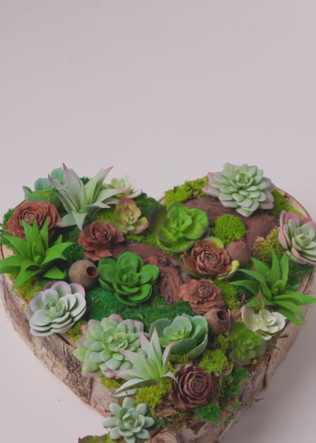 Set 3 tablouri decorative „Green Heart”