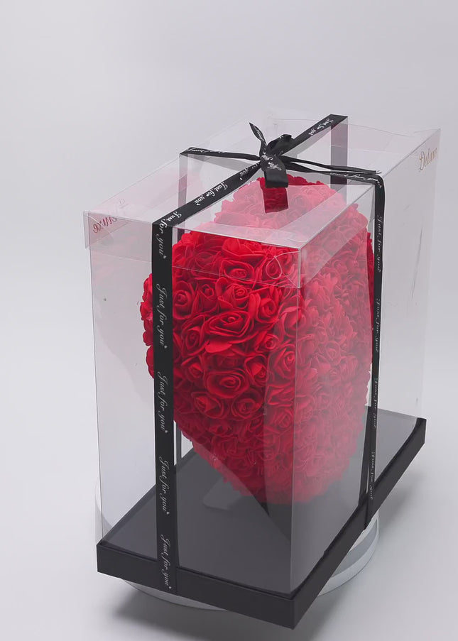 Aranjament de Lux Inima „Red Passion Heart” Artizanal