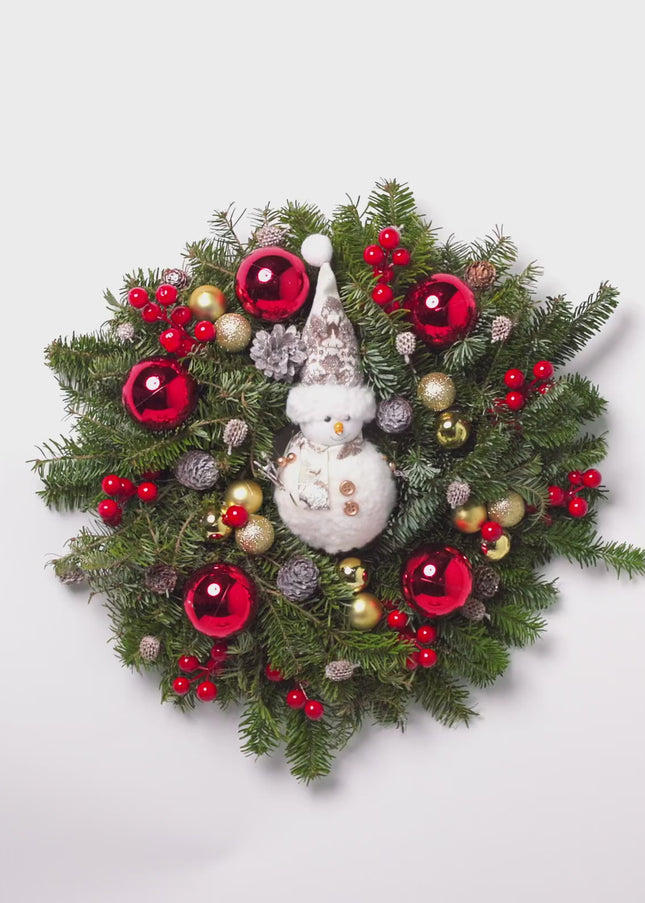 Coroniță Craciun "Frosty Joy" din Brad Natural Nobilis