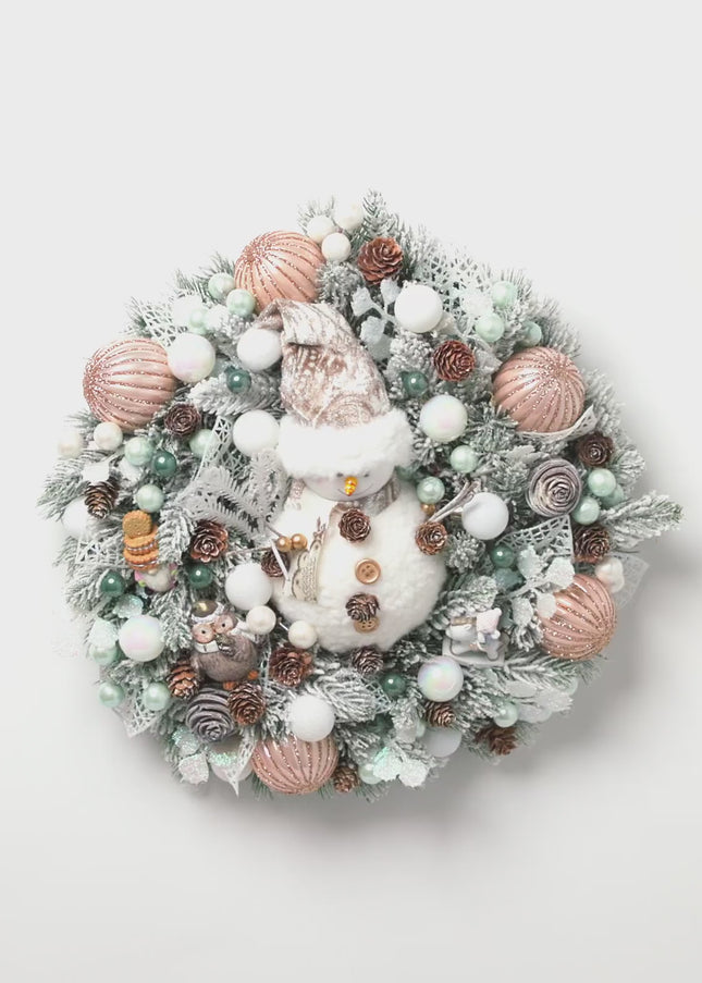 Coroniță Gigantică "Snowy Frosty" cu Brad Artificial 4D