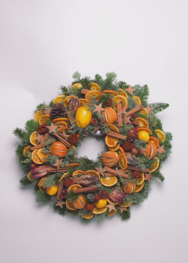 Coroniță Crăciun "Citrus & Cinnamon" Brad Nobilis Mare