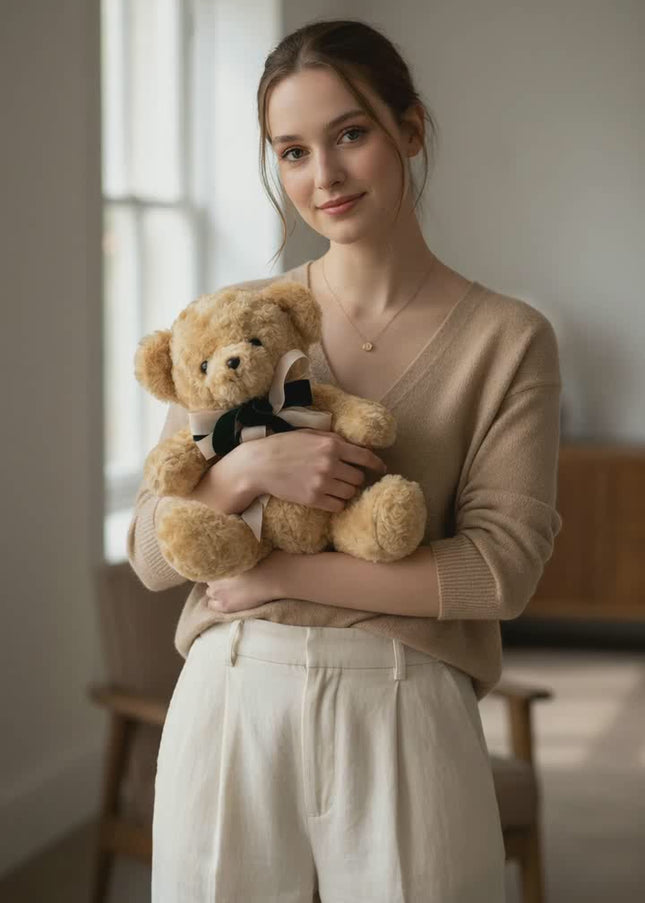 Jucărie de Lux „Golden Caramel Hug” – Ediție Boutique 30 cm