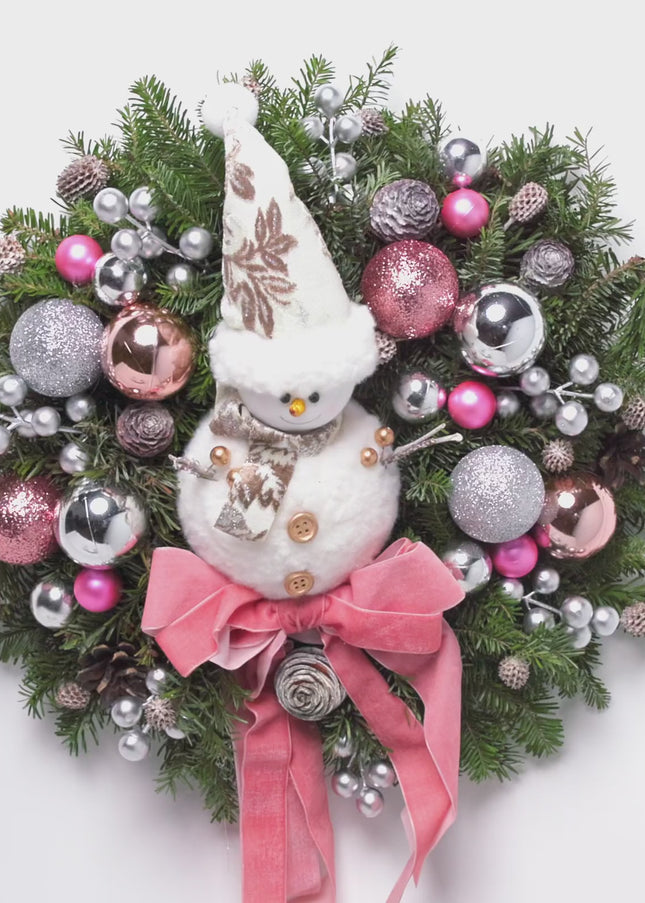 Coroniță Crăciun "Rose Gold Winter" din Brad Nobilis