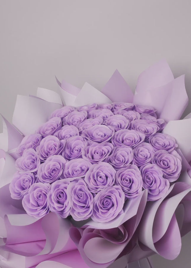 Buchet Gigant "Lavender Dream" cu Trandafiri Mov Pastel