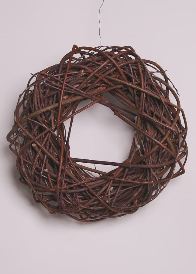 Coroniță din Răchită Naturală Maro – Bază Împletită pentru Aranjamente Florale și Decor DIY