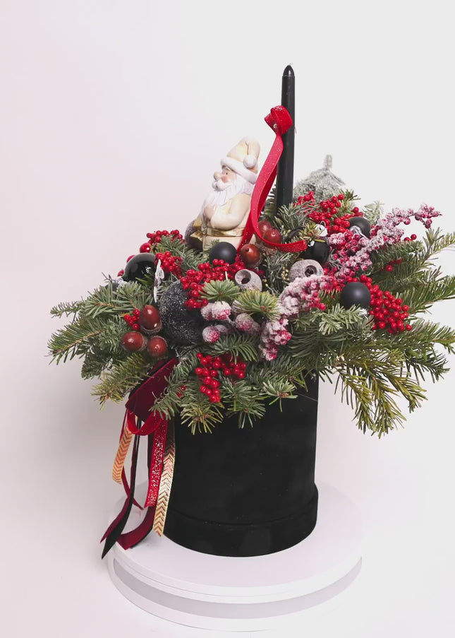 Aranjament de Crăciun Premium – Santa’s Velvet Box