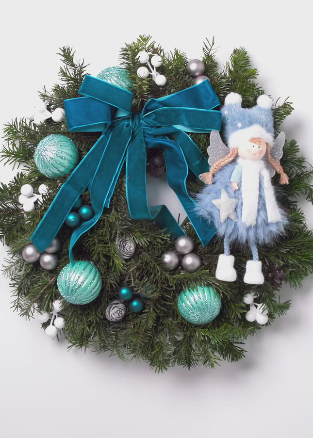 Coroniță Crăciun "Turquoise Angel" din Brad Nobilis