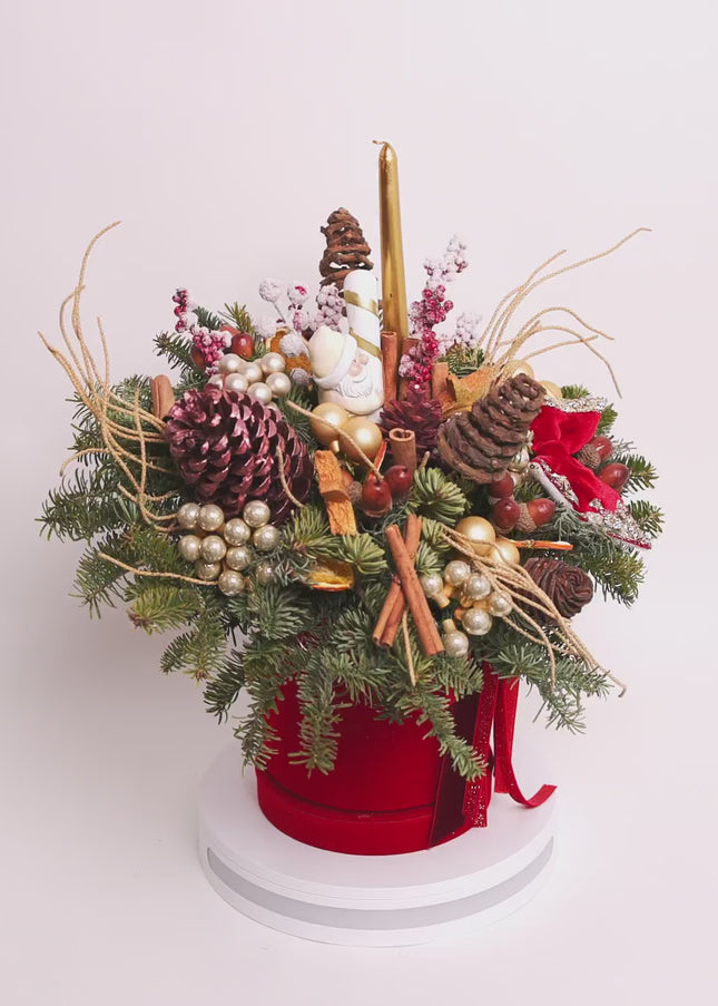 Aranjament Festiv de Crăciun „Velvet Noel Splendor”