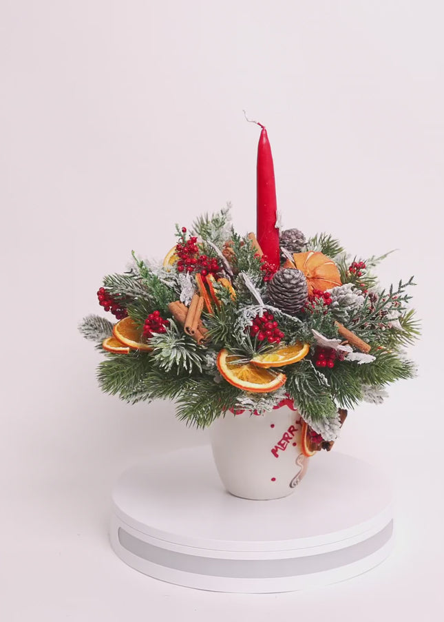 Aranjament Festiv „Zest & Pine Festive Glow”
