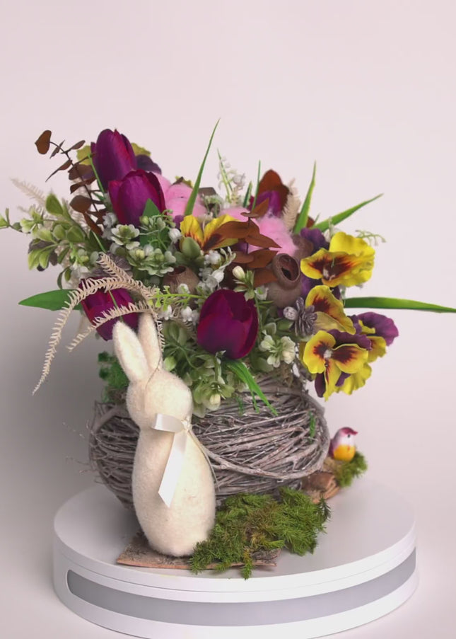 Aranjament floral de Paște „Spring Joy” – culoare și prospețime