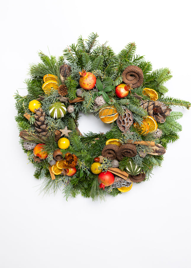 Coroniță Crăciun "Natural Harvest" din Mix de Brad Natural