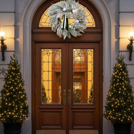 Coroniță Gigantă "White Elegance" cu Brad 4D Nins