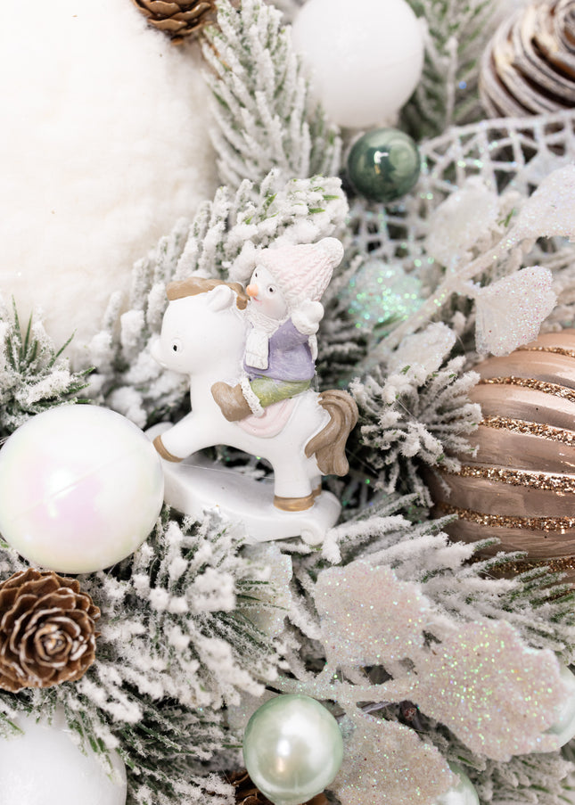 Coroniță Gigantică "Snowy Frosty" cu Brad Artificial 4D