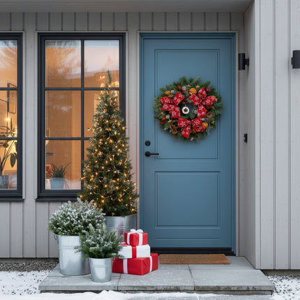 Coroniță Crăciun "Starry Red Joy" din Brad Nobilis