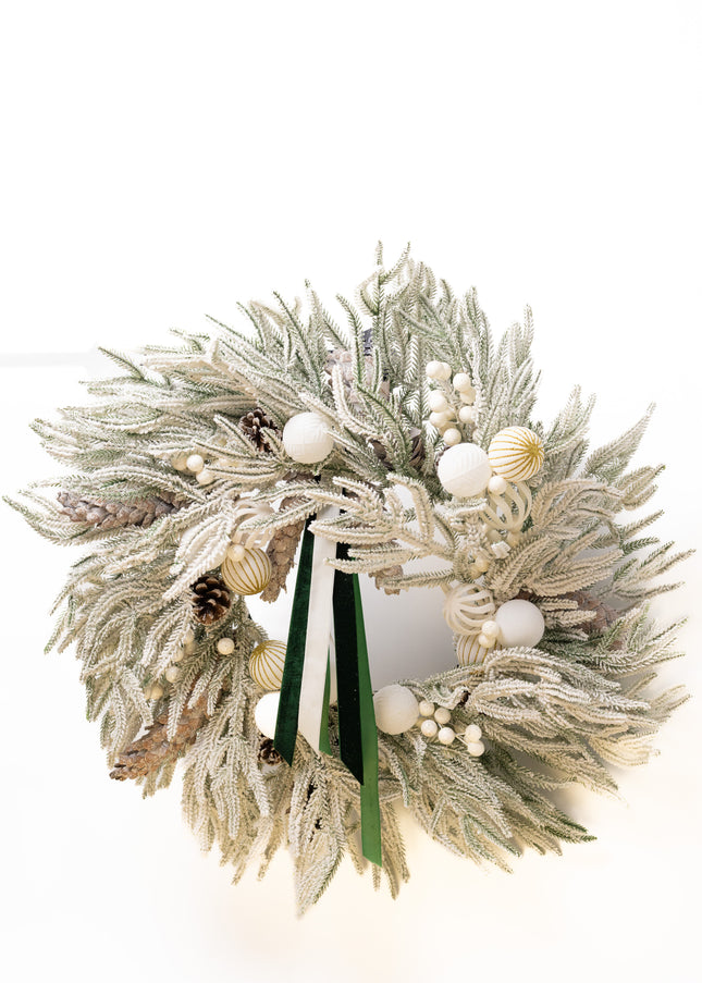 Coroniță Gigantă "White Elegance" cu Brad 4D Nins