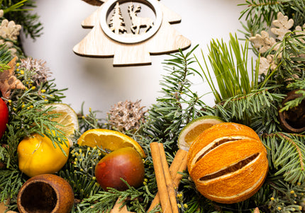 Coroniță Crăciun "Grand Winter Harvest" Mix Brad Natural