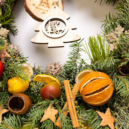 Coroniță Crăciun "Grand Winter Harvest" Mix Brad Natural