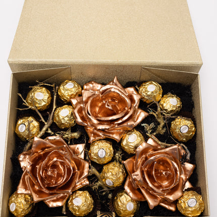 Aranjament de Lux "Bronze Heritage" cu Ferrero Rocher