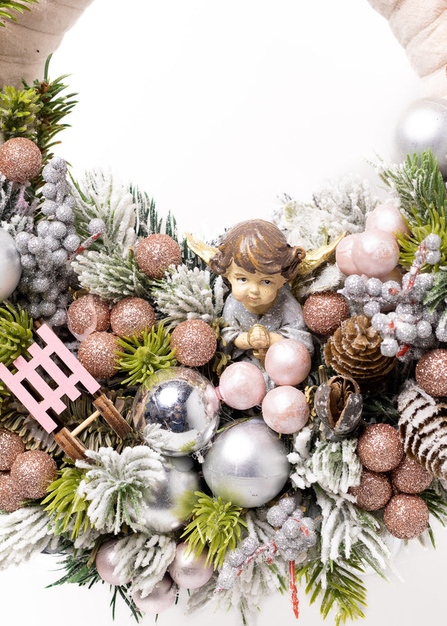 Coroniță Crăciun "Serenity Blush" – Design de Lux