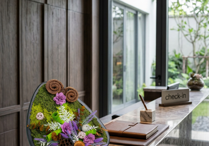 Tablou decorativ „Lavender Woods” – compoziție în tonuri de mov și verde