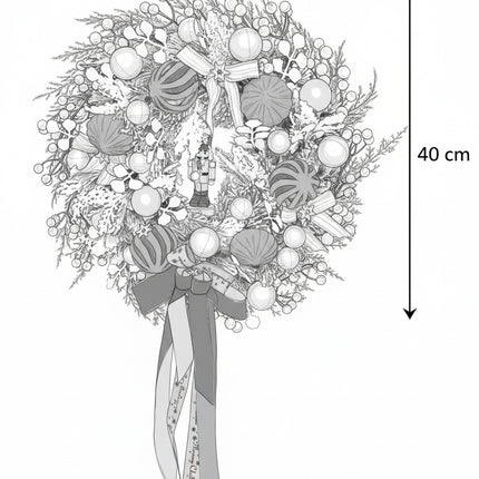 Coroniță de Crăciun "Nutcracker" cu Brad Nins și Aur