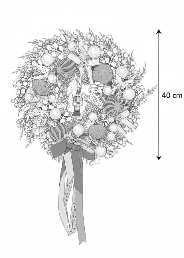 Coroniță de Crăciun "Nutcracker" cu Brad Nins și Aur