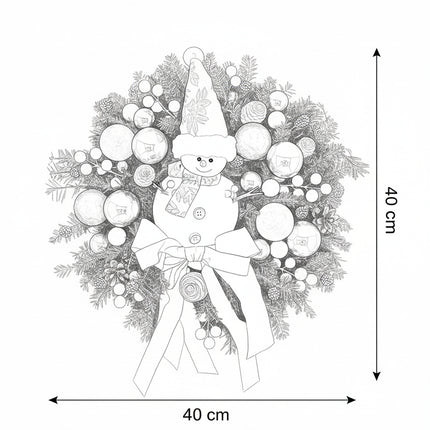 Coroniță Gigantică "Snowy Frosty" cu Brad Artificial 4D