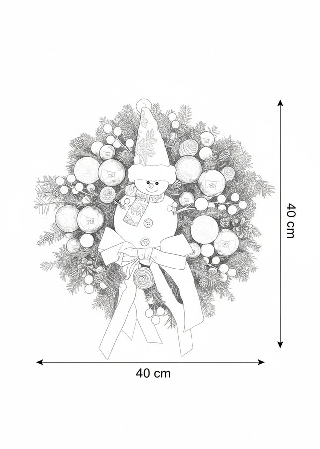 Coroniță Gigantică "Snowy Frosty" cu Brad Artificial 4D