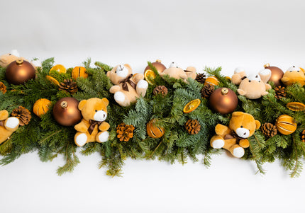 Ghirlandă de Crăciun Artizanală „Teddy Bear’s Festive Trail”