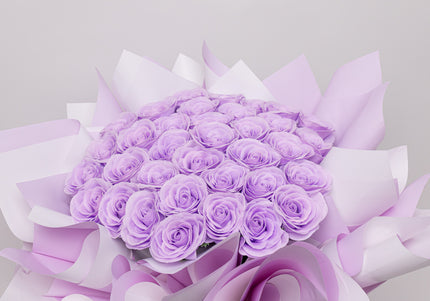 Buchet Gigant "Lavender Dream" cu 59 Trandafiri Mov Pastel