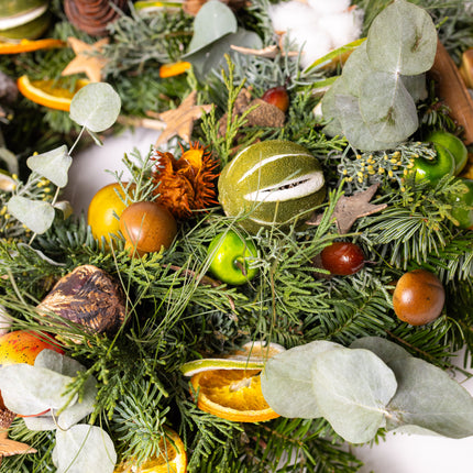 Coroniță Crăciun "Eucalyptus & Cotton" Brad Nobilis