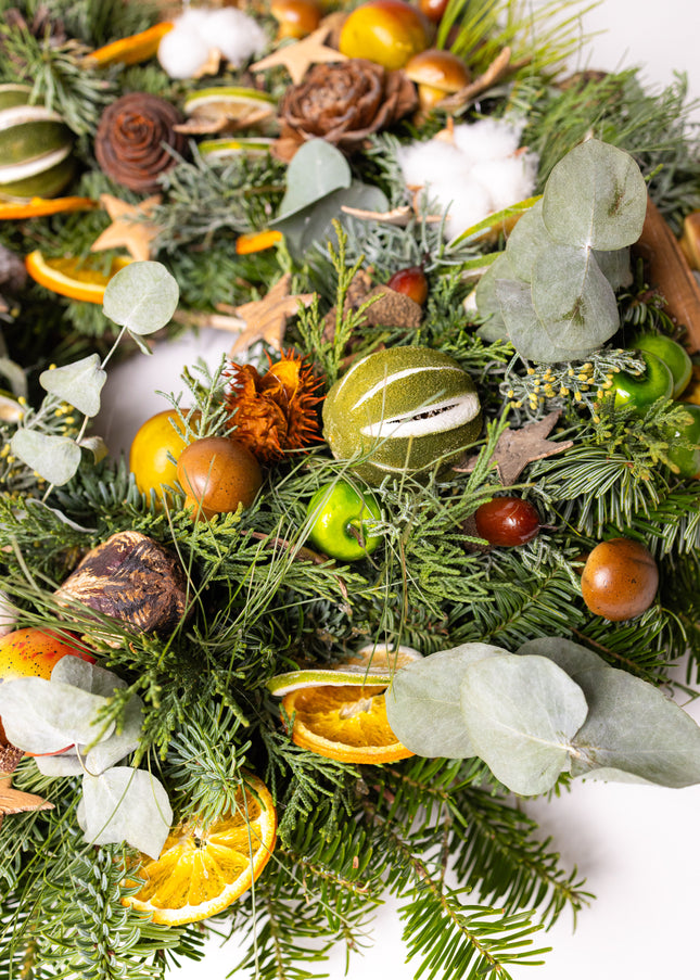 Coroniță Crăciun "Eucalyptus & Cotton" Brad Nobilis