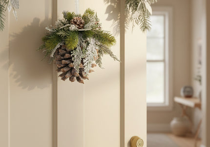Ornament de Crăciun Premium „Snowy Giant Pinecone”