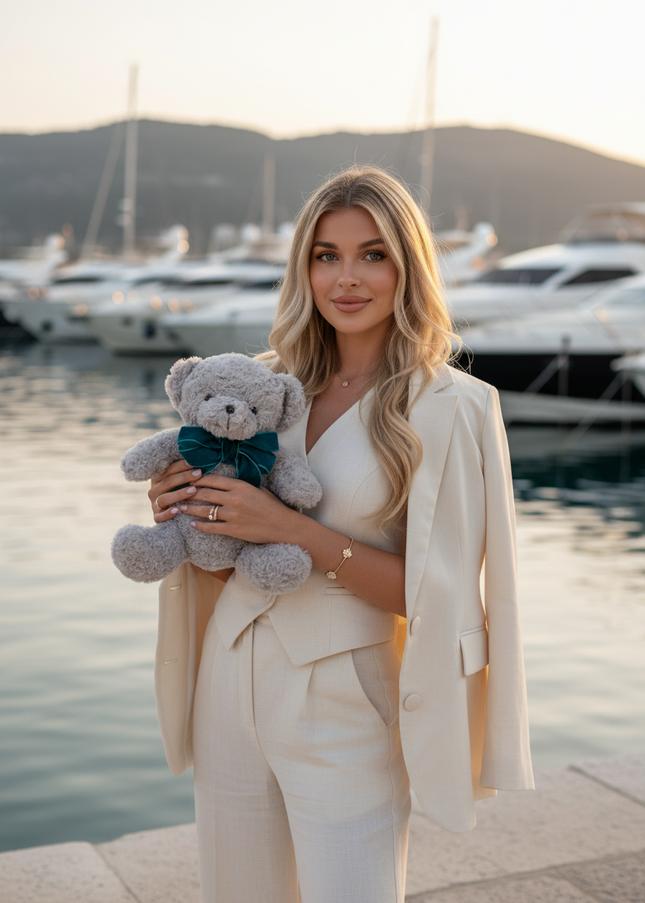 Jucărie de Lux „Silver Mist Hug” – Ediție Boutique 30 cm