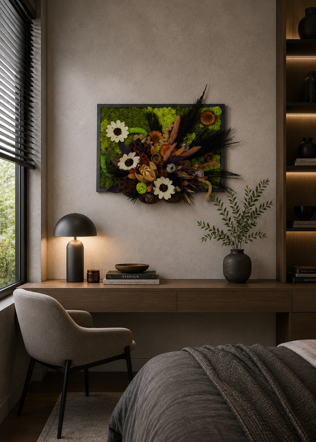 Tablou decorativ „Woodland Whisper” – compoziție în tonuri naturale