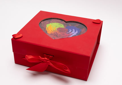 Aranjament de Lux „Rainbow Serenity” cu Trandafir Etern