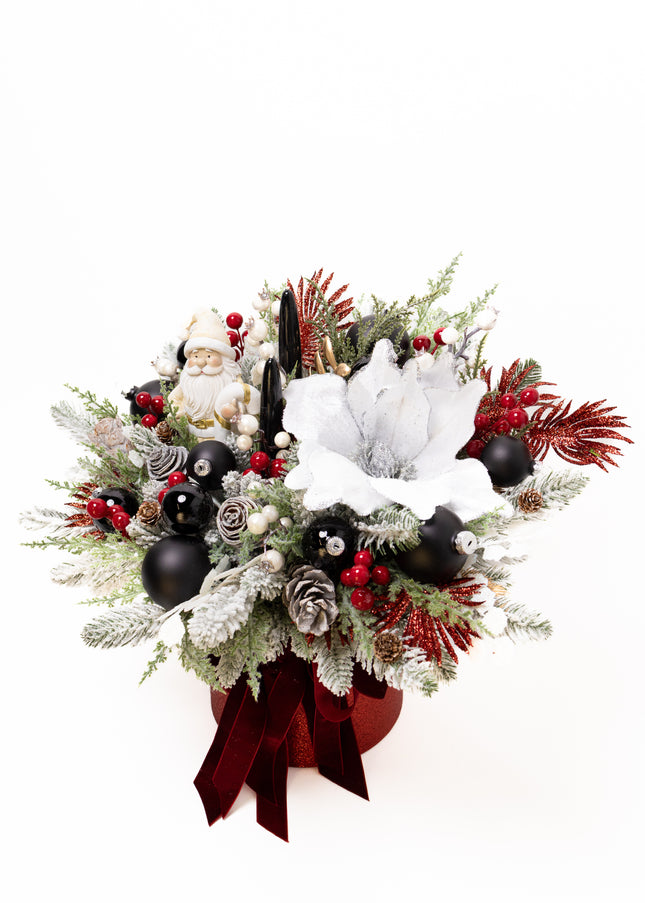 Aranjament de Lux „Santa's Velvet Grace” cu Brad 4D