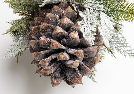 Ornament de Crăciun Premium „Snowy Giant Pinecone”