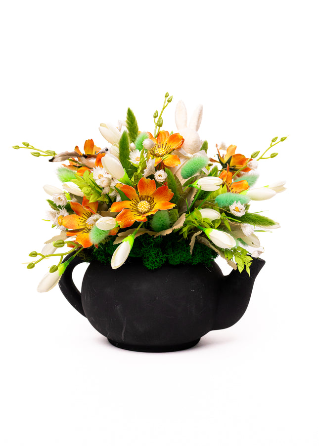 Set de Paște „Spring Duo” – aranjamente florale Sunny Bunny Pot & Spring Teapot