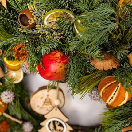 Coroniță Crăciun "Grand Winter Harvest" Mix Brad Natural