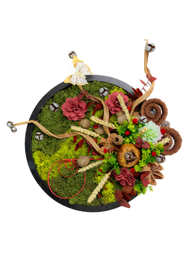 Tablou decorativ „Botanical Harmony” – Compoziție florală naturală