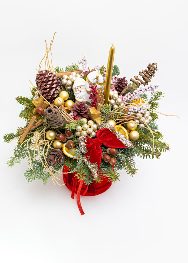 Aranjament Festiv de Crăciun „Velvet Noel Splendor”