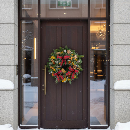 Coroniță Crăciun "Traditional Tartan" din Brad Nobilis
