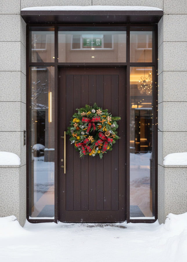 Coroniță Crăciun "Traditional Tartan" din Brad Nobilis
