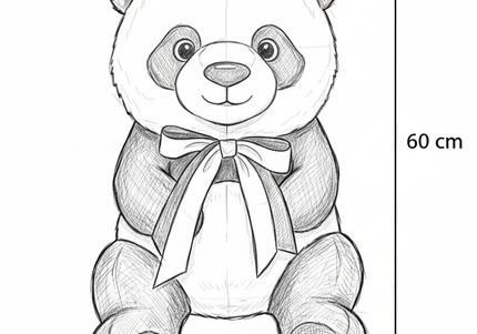 Jucărie de Lux „Oreo Panda Majesty” – Ediție Colector 60 cm